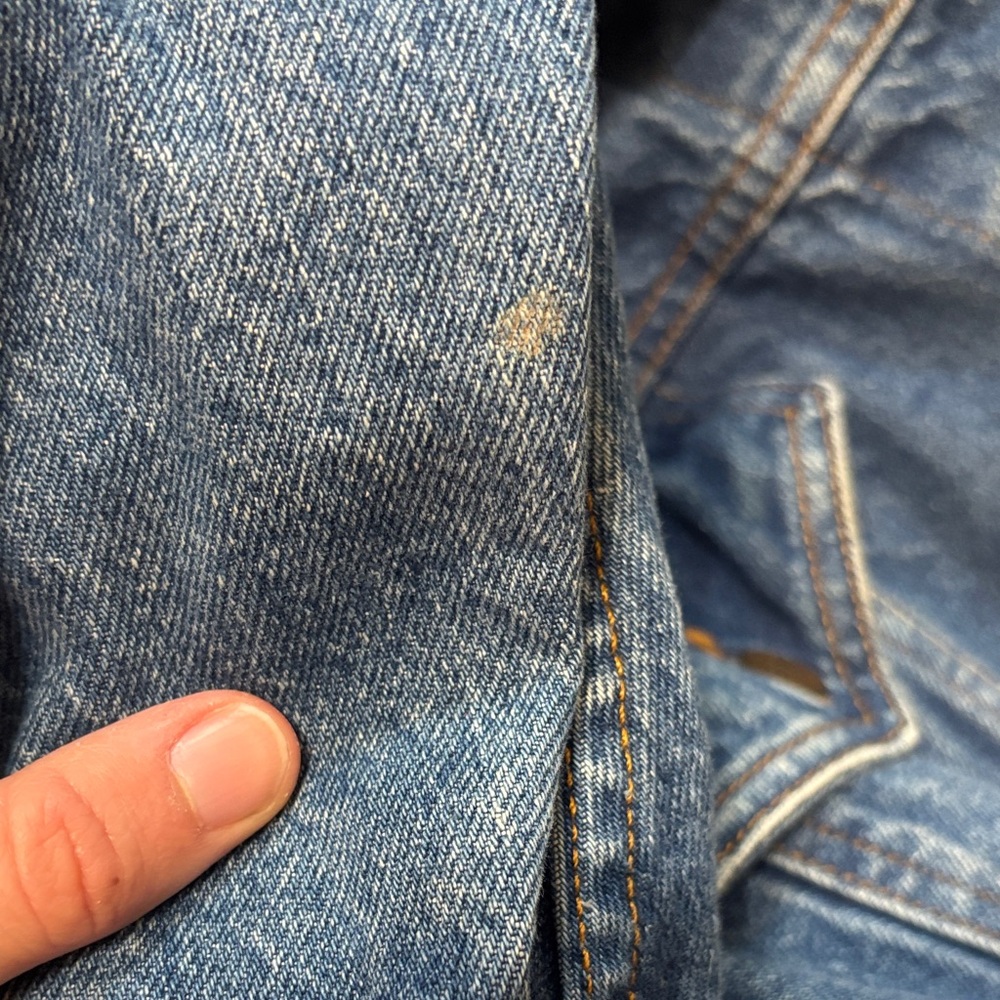American Vintage large denim coat Jean jacket made in the USA Limited Express - Picture 14 of 16